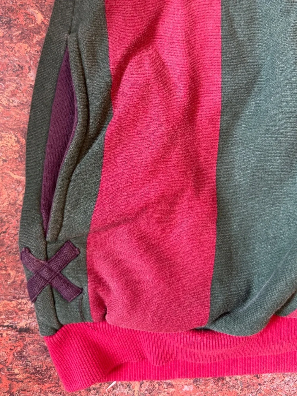Vintage 80s Nigel Cabourn Mountain Bikers Striped Hoodie